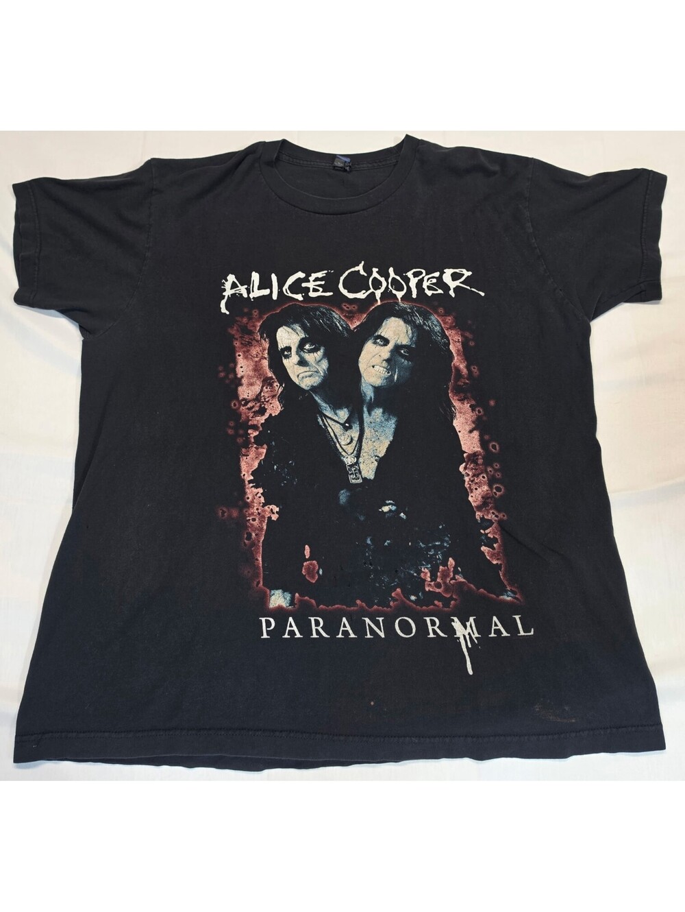 Vintage Alice Cooper Paranormal 2018 Tour Black Graphic T-Shirt, Small with Dist